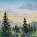 Painting Floraison montagnarde by Blandin Magali | Painting Figurative Landscapes Oil