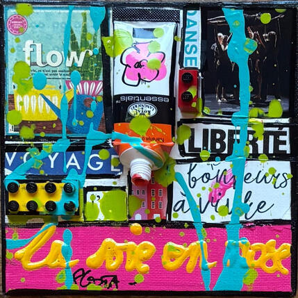 Peinture La vie en rose par Costa Sophie | Tableau