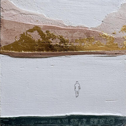 Painting MISTERO by Roma Gaia | Painting Subject matter Acrylic, Sand Minimalist