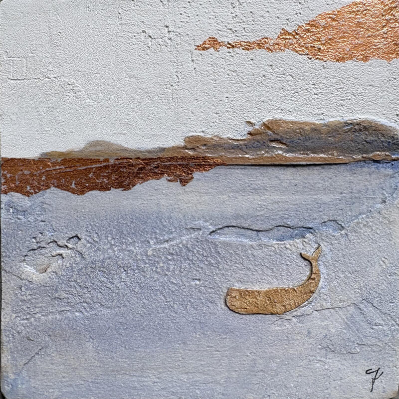Painting PROVENCE by Roma Gaia | Painting Subject matter Minimalist Acrylic Sand