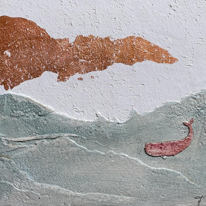 Painting SALICPS by Roma Gaia | Painting Subject matter Minimalist Acrylic Sand