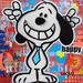 Painting HAPPY by Euger Philippe | Painting Pop-art Pop icons Cardboard Acrylic Gluing