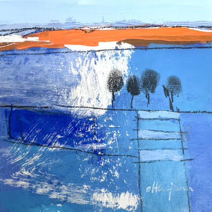 Peinture Paysage bleu 4 par Ottenjann Andrea | Tableau
