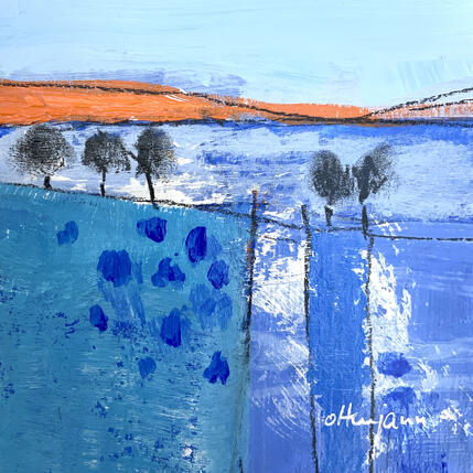 Gemälde Paysage bleu 3 von Ottenjann Andrea | Gemälde