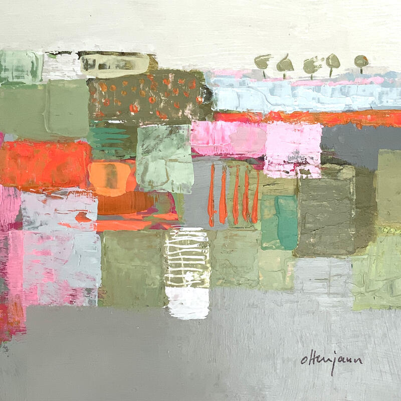 Peinture Je sens le bonheur 5 par Ottenjann Andrea | Tableau Abstrait Paysages Acrylique