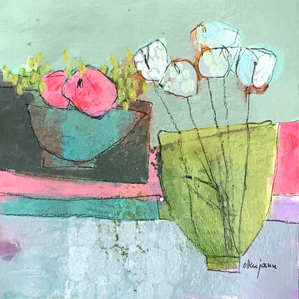 Peinture Floraison abstraite 5 par Ottenjann Andrea | Tableau