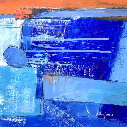 Peinture Paysage bleu 2 par Ottenjann Andrea | Tableau