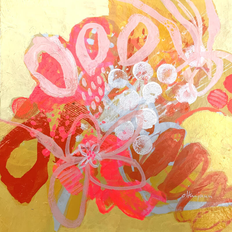 Peinture Éclats organiques 2 par Ottenjann Andrea | Tableau Abstrait Nature Acrylique