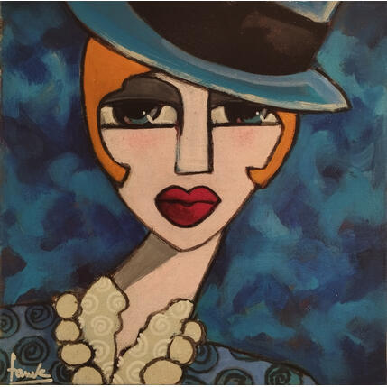 Painting Chapeau melon by Fauve | Painting Figurative Acrylic, Oil Life style