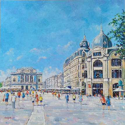 Painting PLACE DE LA COMEDIE, MONTPELLIER by Euger | Painting