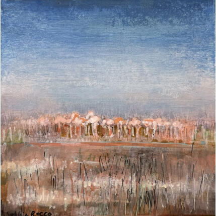 Painting ma camargue et ses flamands by Rocco Sophie | Painting Raw art Acrylic, Gluing, Sand
