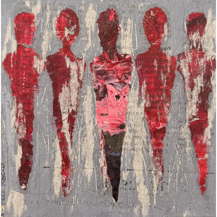 Painting les complices by Rocco Sophie | Painting Raw art Acrylic, Gluing, Sand
