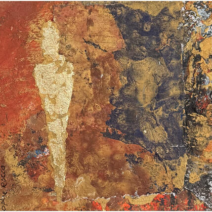 Painting l 'etre d'or by Rocco Sophie | Painting Raw art Acrylic, Gluing, Sand