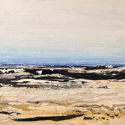 Painting maree basse by Rocco Sophie | Painting Raw art Acrylic, Gluing, Sand