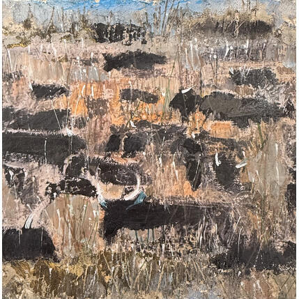 Painting taureaux camarguais by Rocco Sophie | Painting Raw art Acrylic, Gluing, Sand