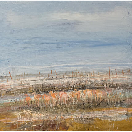 Painting le sud pastel by Rocco Sophie | Painting Raw art Acrylic, Gluing, Sand