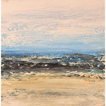 Painting sable jaune by Rocco Sophie | Painting Raw art Acrylic, Gluing, Sand
