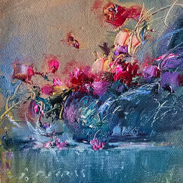 Painting F1 Floral heartbeats 10016-17018-20260703-6 by Petras Ivica | Painting Figurative Oil Landscapes