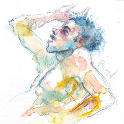 Painting Homme de profil by Brunel Sébastien | Painting
