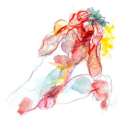 Painting Colère by Brunel Sébastien | Painting