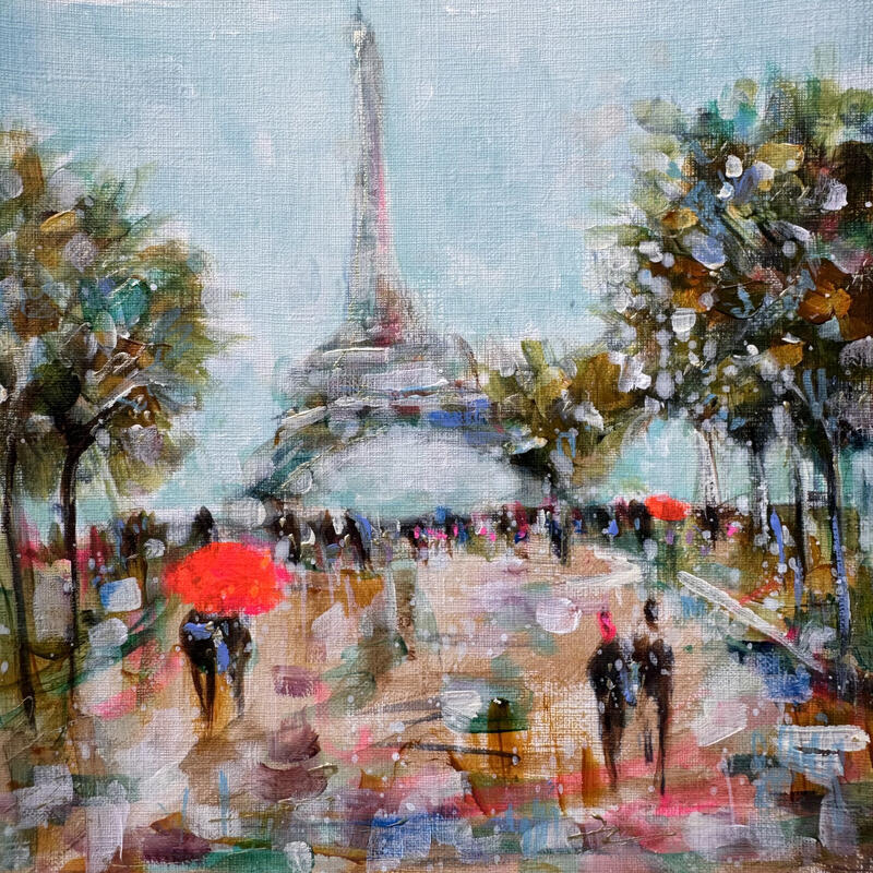 Peinture Trocadéro par Solveiga | Tableau Acrylique