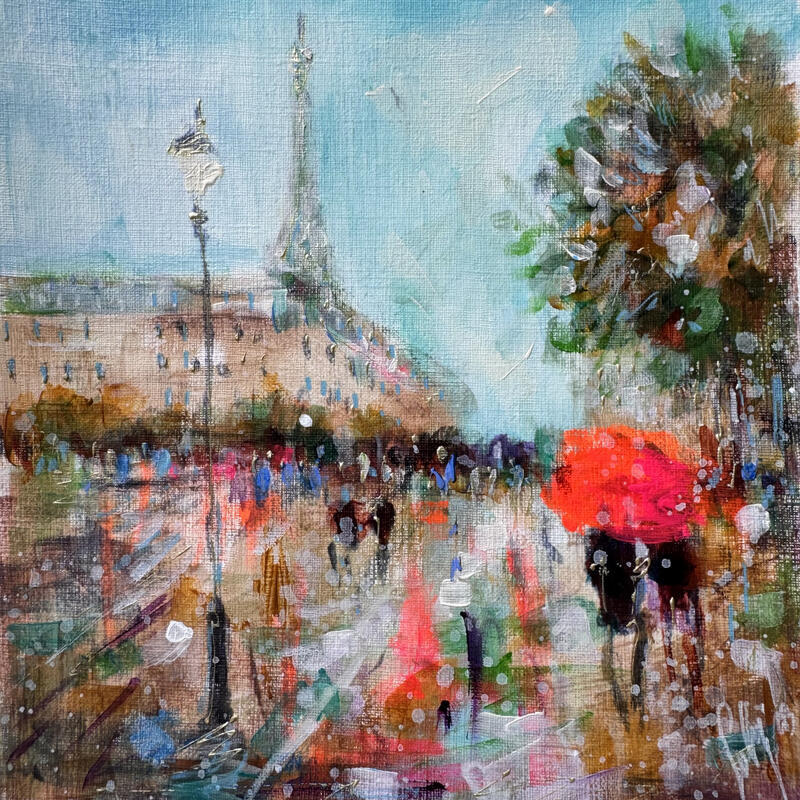 Peinture Rue de Grenelle par Solveiga | Tableau Acrylique