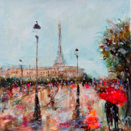 Peinture Paris romantique  par Solveiga | Tableau
