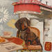 Painting Louis en Barbour  by Romanelli Karine | Painting Figurative Life style Animals Acrylic Gluing