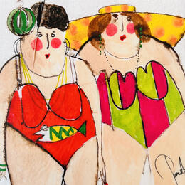 Painting Josette et Lucie by Colombo Cécile | Painting