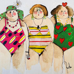 Painting Jolies copines by Colombo Cécile | Painting