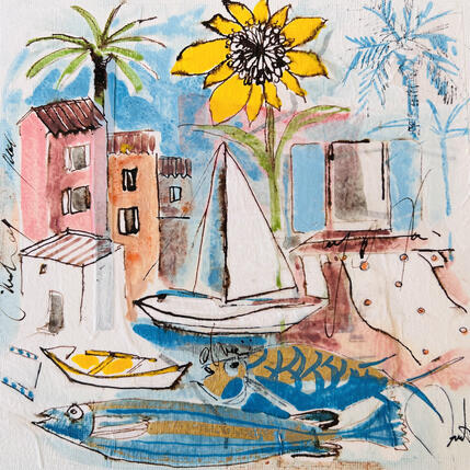 Peinture Le voilier par Colombo Cécile | Tableau