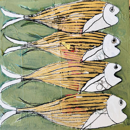 Peinture Sardine par Colombo Cécile | Tableau