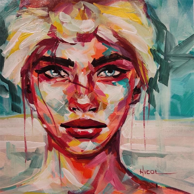 Peinture Jasmine par Vacaru Nicoleta  | Tableau Figuratif Portraits Acrylique