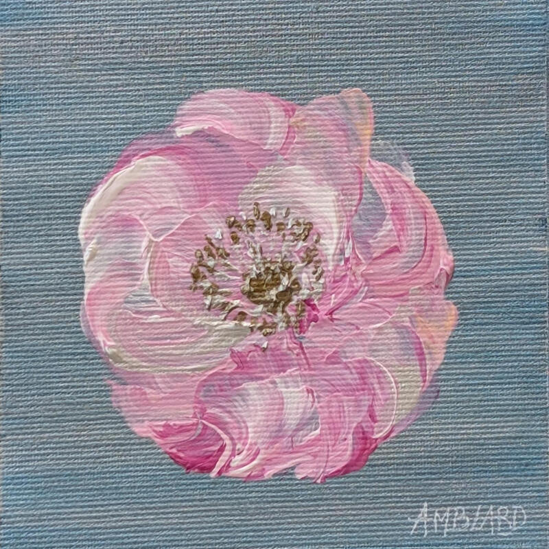 Painting Pavot by Amblard Florence | Painting Landscapes Nature Acrylic