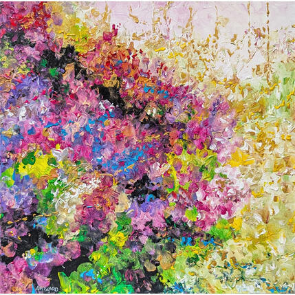 Painting Lila by Amblard Florence | Painting Impressionism Acrylic Landscapes, Nature