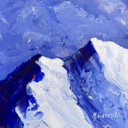 Peinture BLUE MOUNTAINS par Clavaud Morgane | Tableau