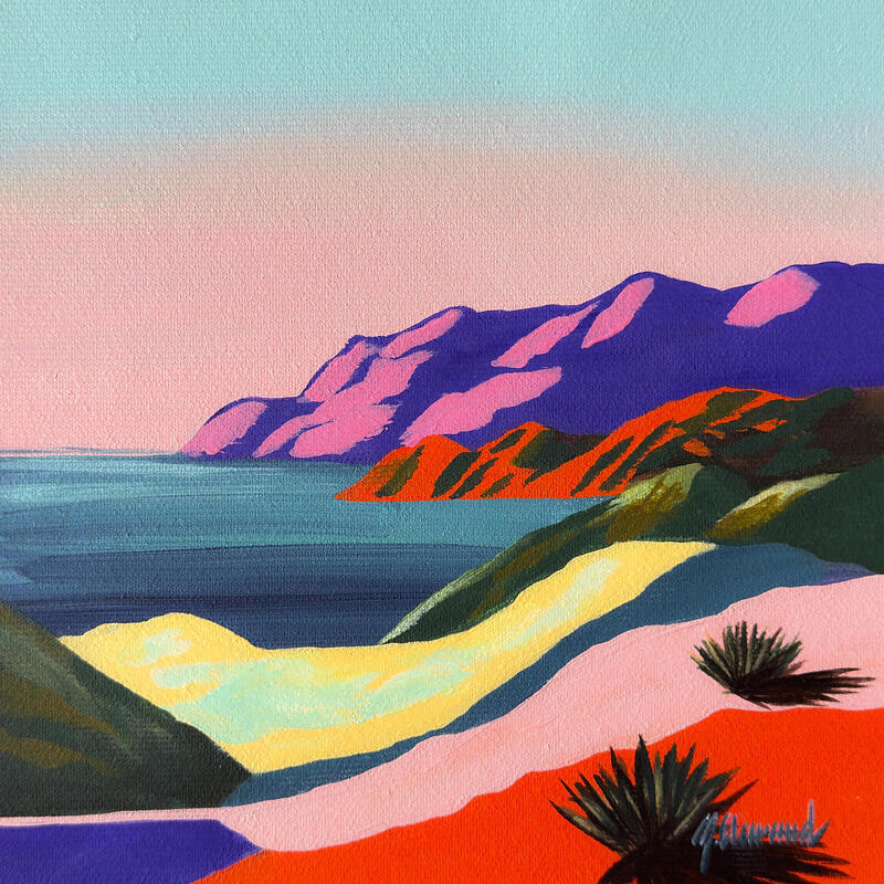 Peinture COLOR HORIZON par Clavaud Morgane | Tableau Figuratif Paysages Marine Acrylique