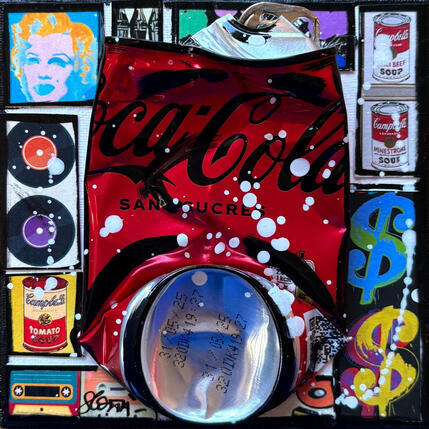 Gemälde POP COKE von Costa Sophie | Gemälde