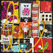 Gemälde Tribute to Warhol (cow) von Costa Sophie | Gemälde Pop-Art Pop-Ikonen Acryl Collage Upcycling
