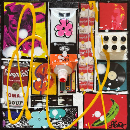 Gemälde Tribute to Warhol (cow) von Costa Sophie | Gemälde