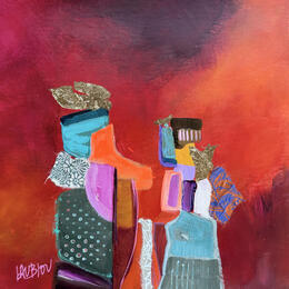 Painting Le  jeu de l'épée by Lau Blou | Painting