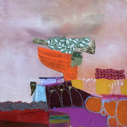 Painting Les trois rescapés by Lau Blou | Painting