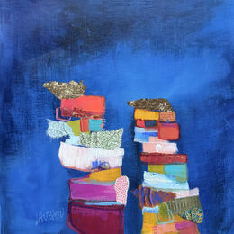 Painting Heureux les naïfs by Lau Blou | Painting