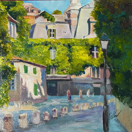 Peinture Balade à Montmartre par Piffard Cédric | Tableau