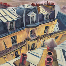 Painting Les toits de lumières by Piffard Cédric | Painting