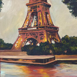 Painting Au pied de la Tour by Piffard Cédric | Painting