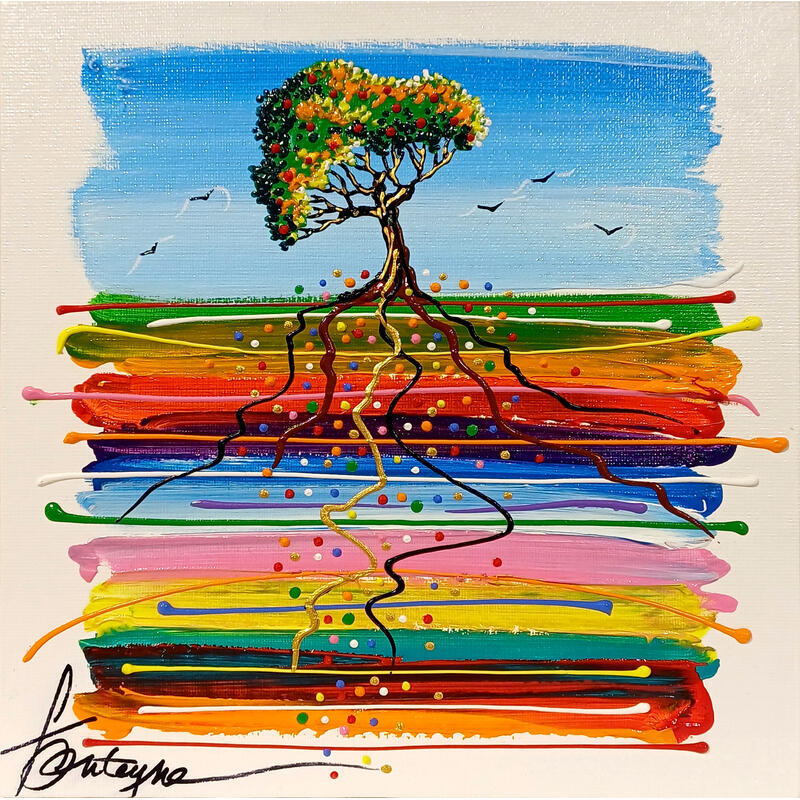Painting Couleurs de notre terre by Fonteyne David | Painting Figurative Acrylic