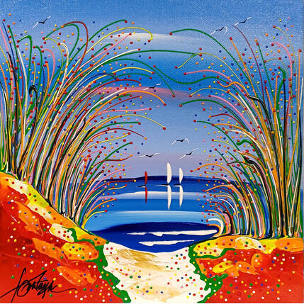 Painting Chemin désir by Fonteyne David | Painting Figurative Acrylic