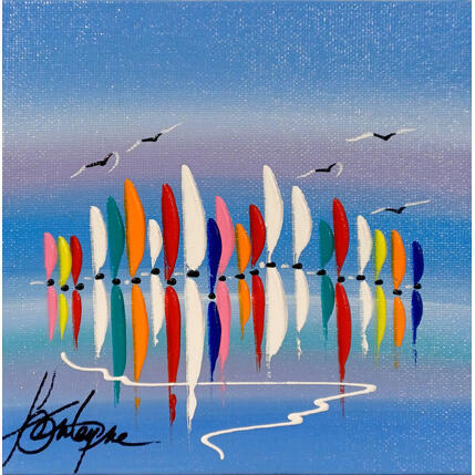 Painting Couleurs et espoirs by Fonteyne David | Painting Figurative Acrylic