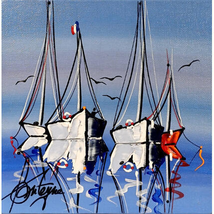 Painting Nouveau départ by Fonteyne David | Painting Figurative Acrylic